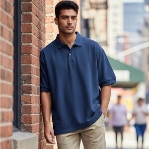 Vintage Levi’s Navy Blue Polo Shirt Men’s XL Made in Korea Retro Sporty